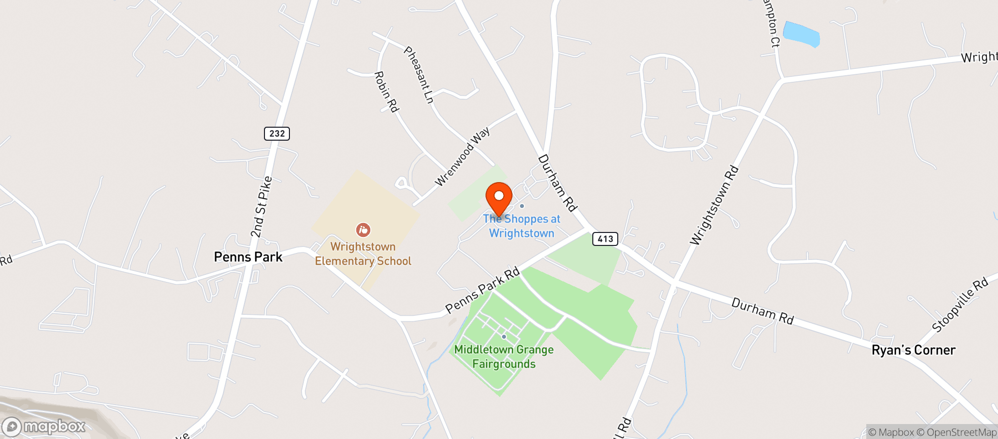 Map showing ORGANNONS NATURAL MARKET (NEWTOWN)