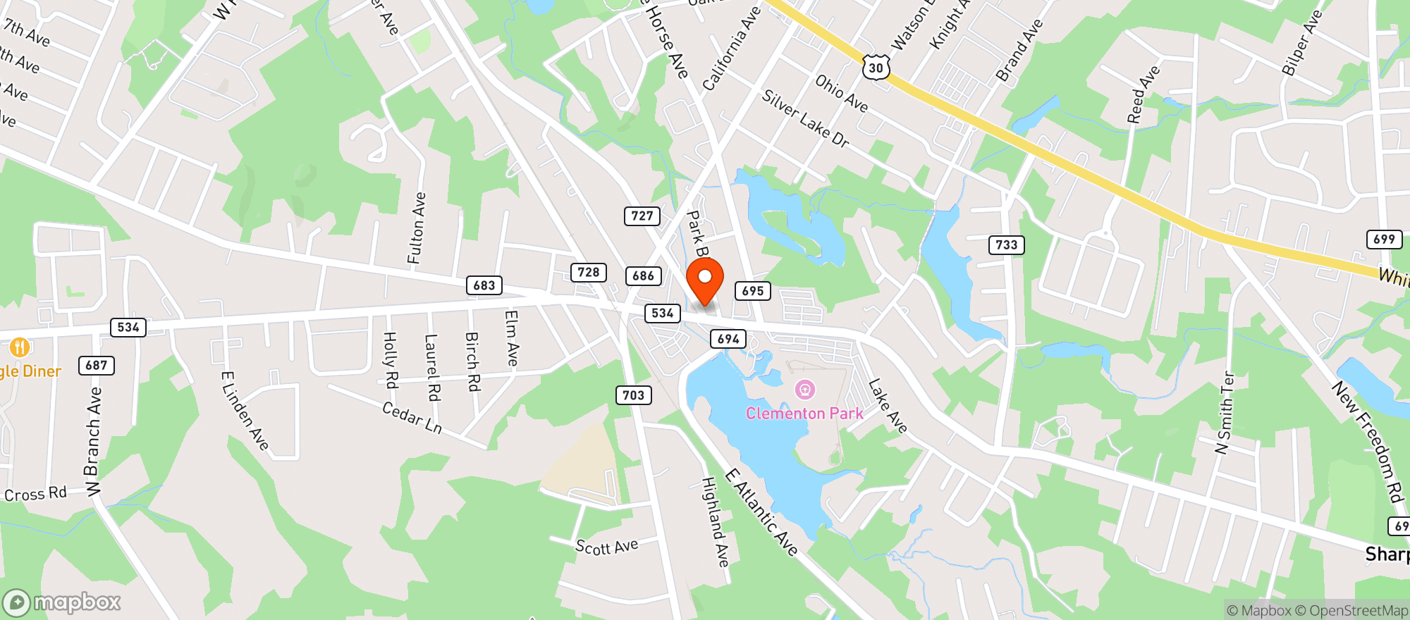 Map showing Township Liquors
