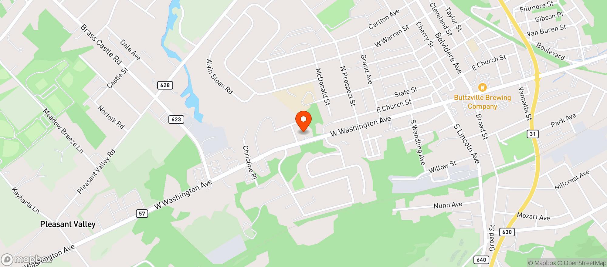 Map showing Warren County Liquors
