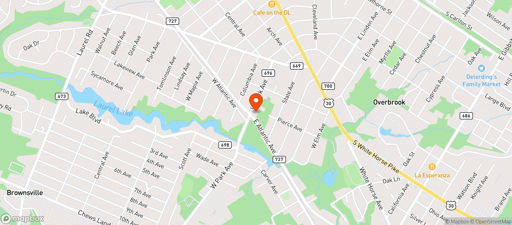 Map showing Balsamo's Pizza & Discount Liquor