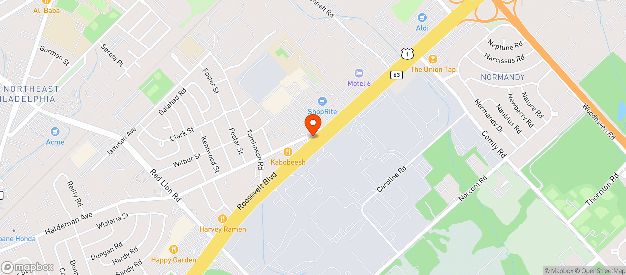 Map showing Target