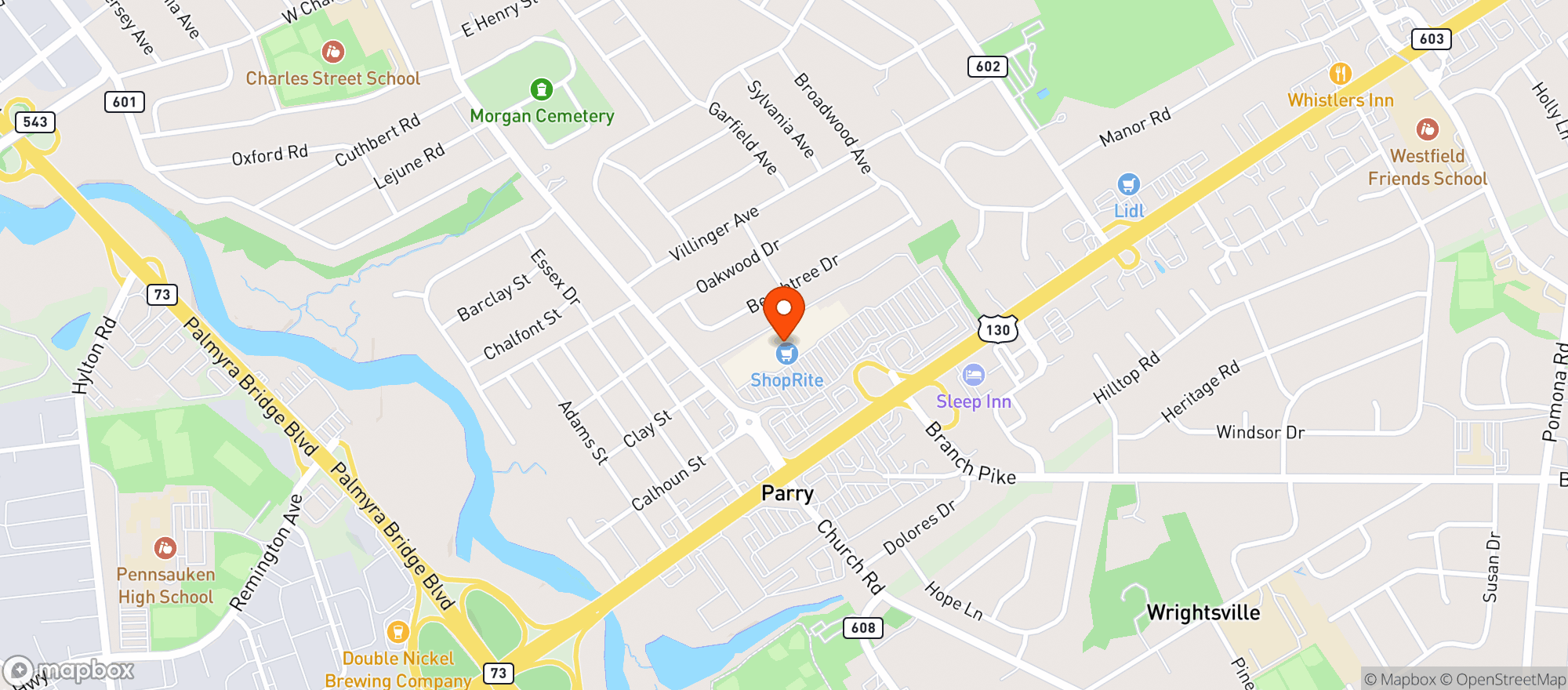 Map showing Shoprite