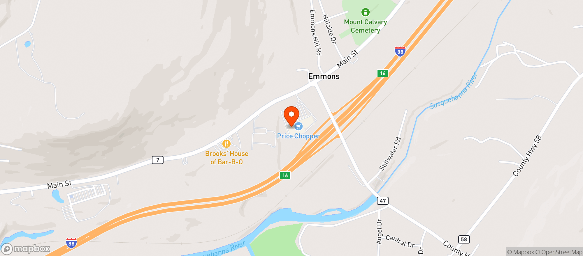Map showing Best Wines & Spirits