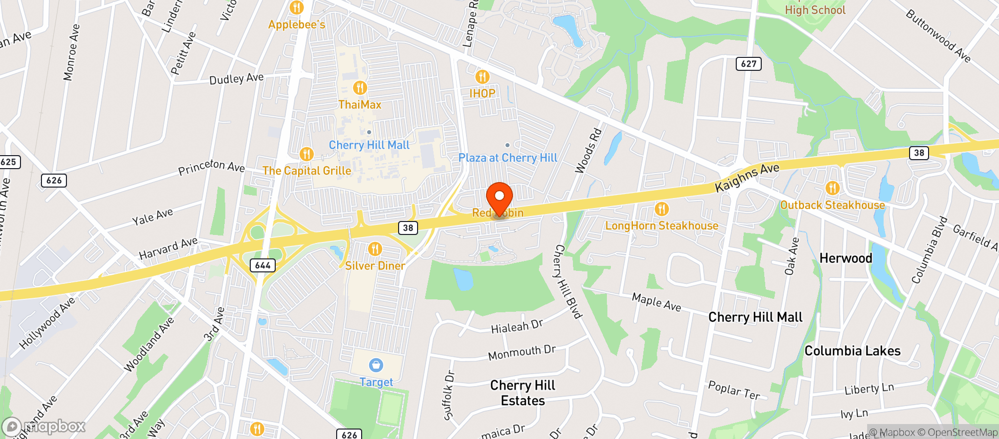 Map showing Target