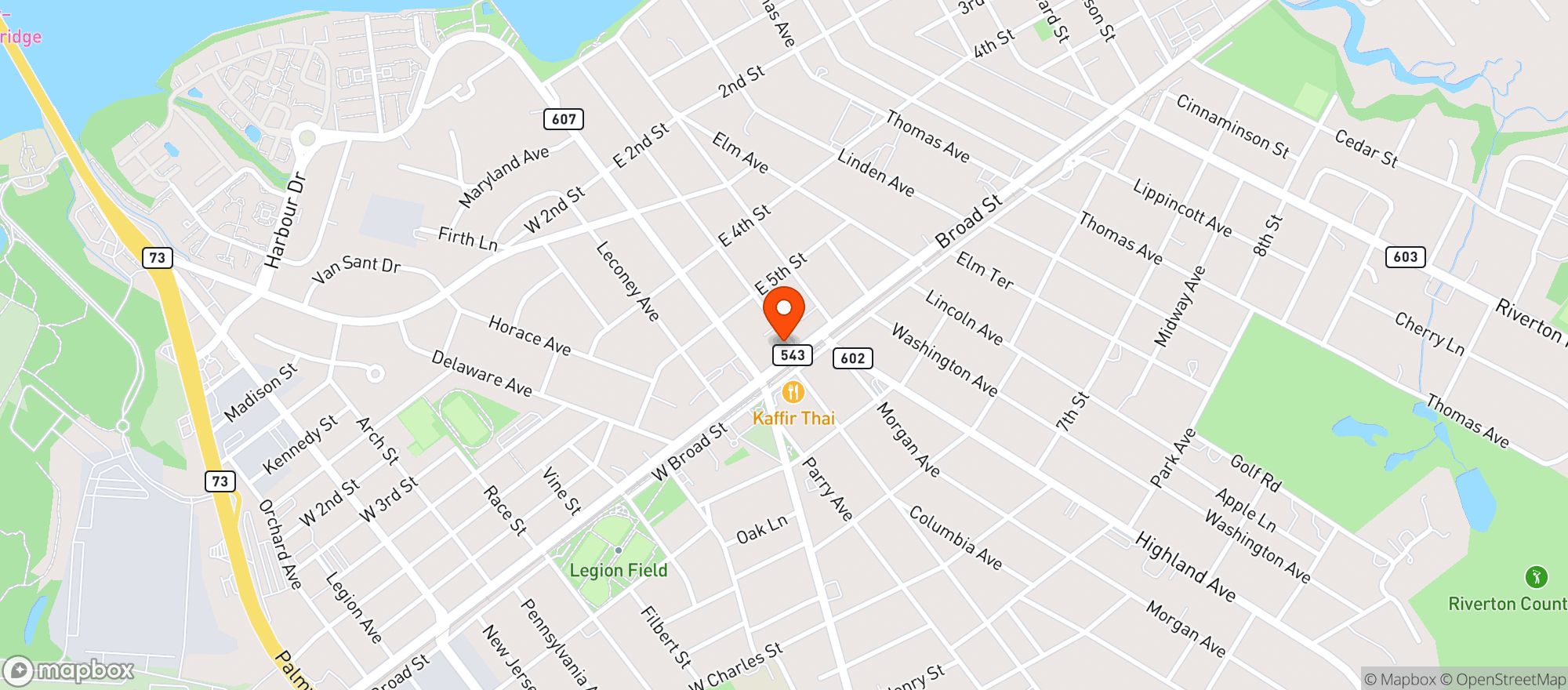 Map showing Palmyra Liquor Store