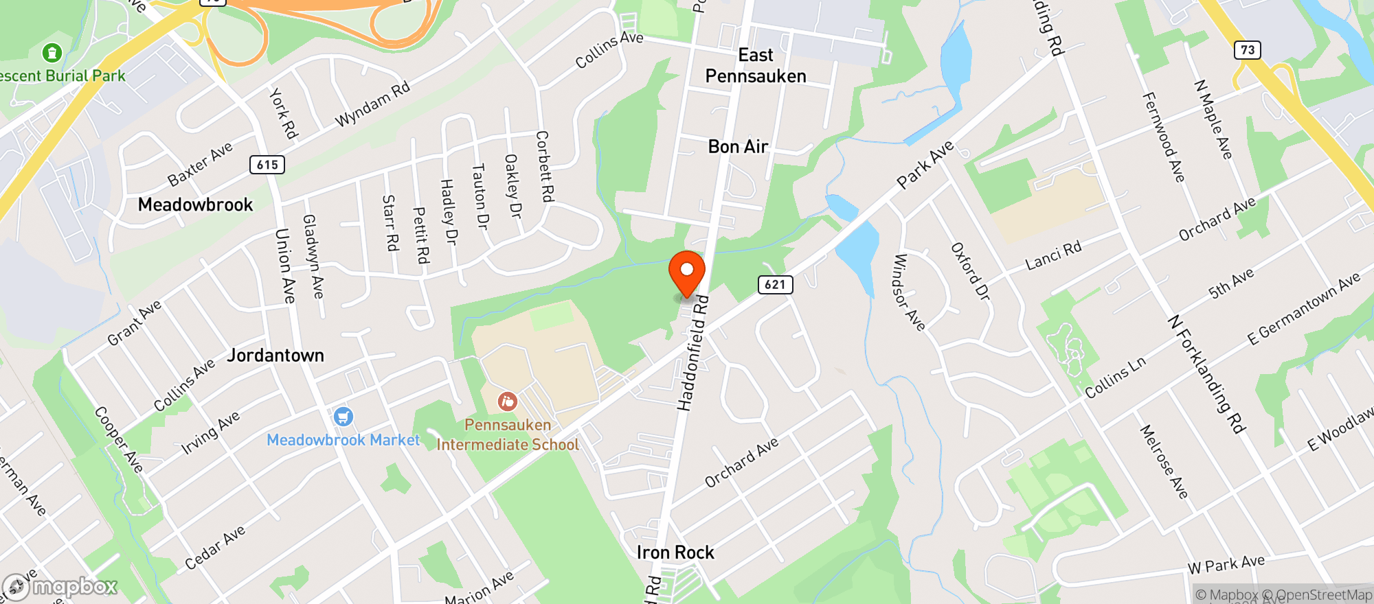 Map showing M&m Liquors