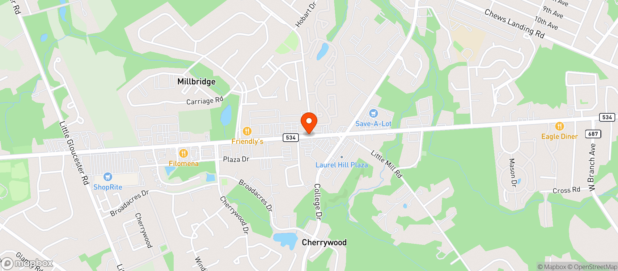 Map showing Cherrywood Liquor