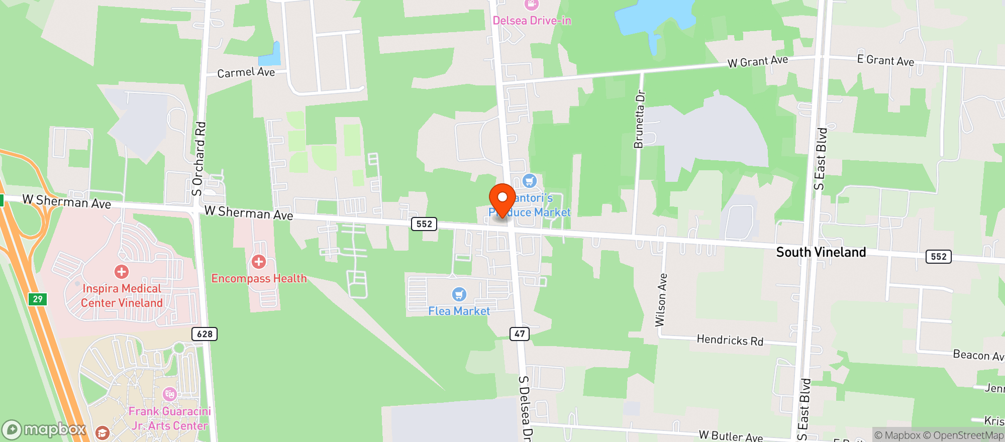 Map showing Toast Wine & Spirits