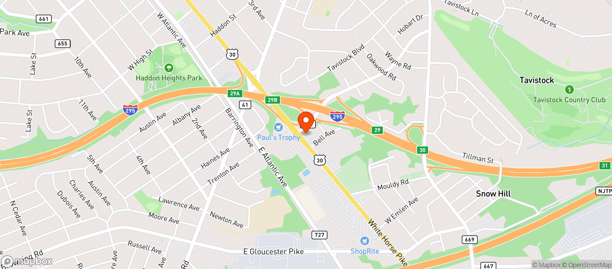 Map showing Victors Liquor