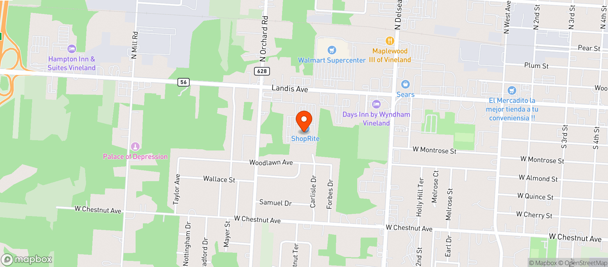 Map showing Shoprite #512