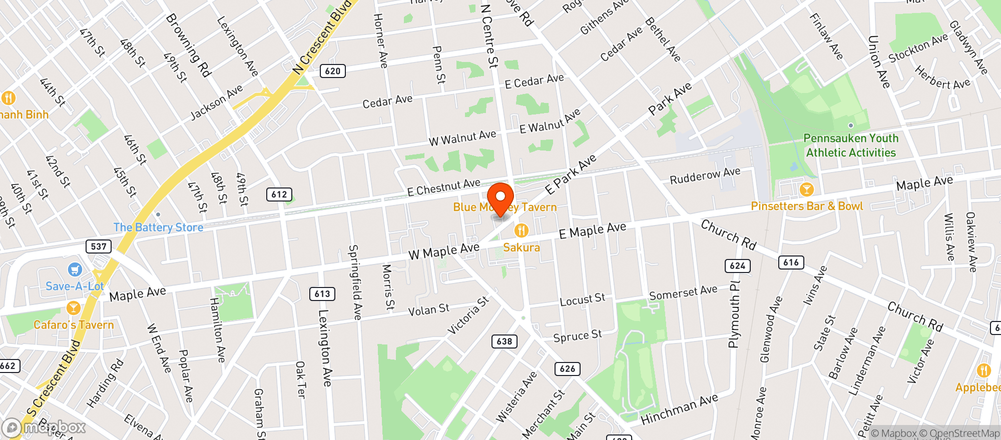 Map showing Mitchel Z Liquors