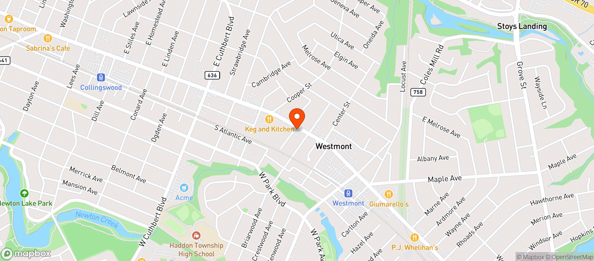 Map showing The Pour House