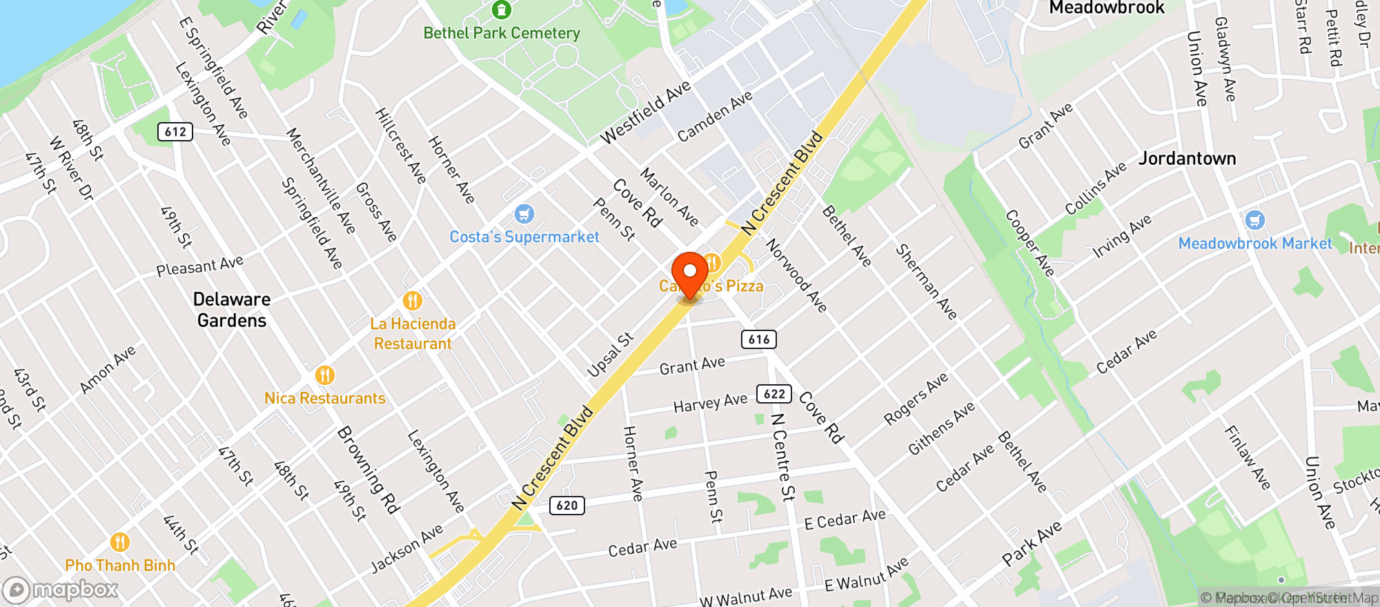 Map showing Vicky's Discount Liquors