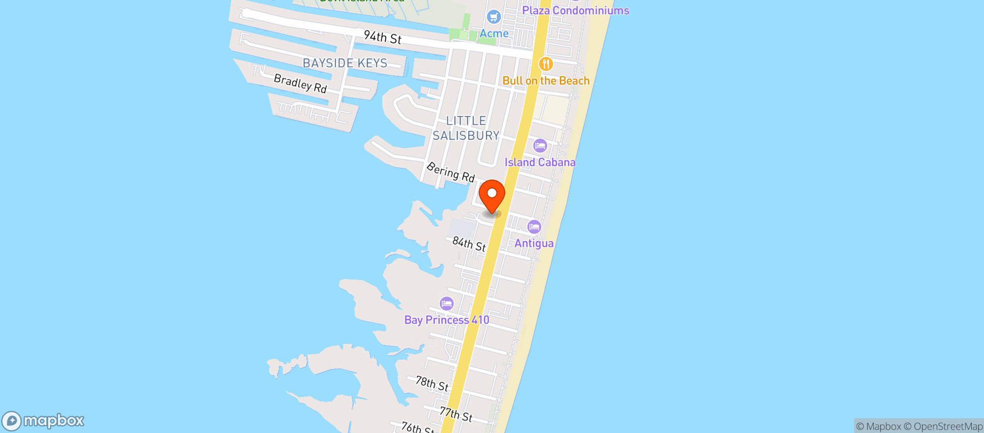 Map showing Wine Rack, Ocean City