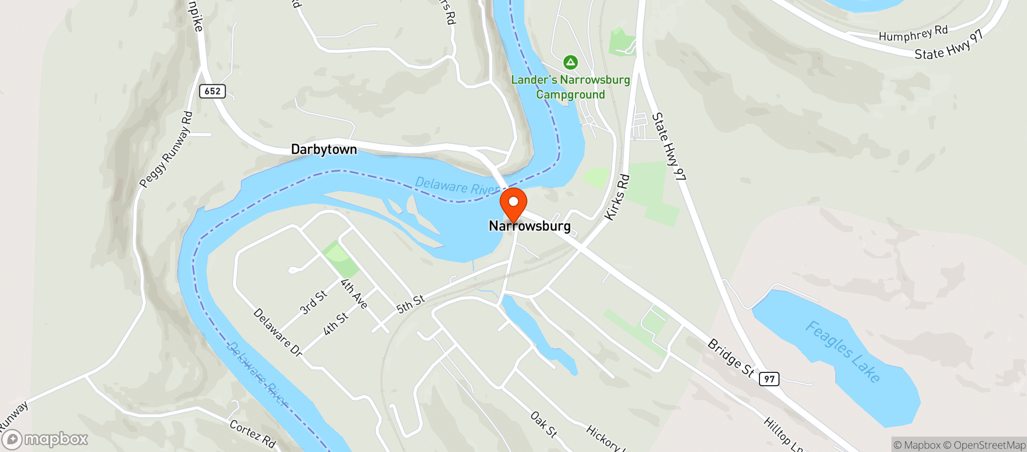 Map showing The Heron
