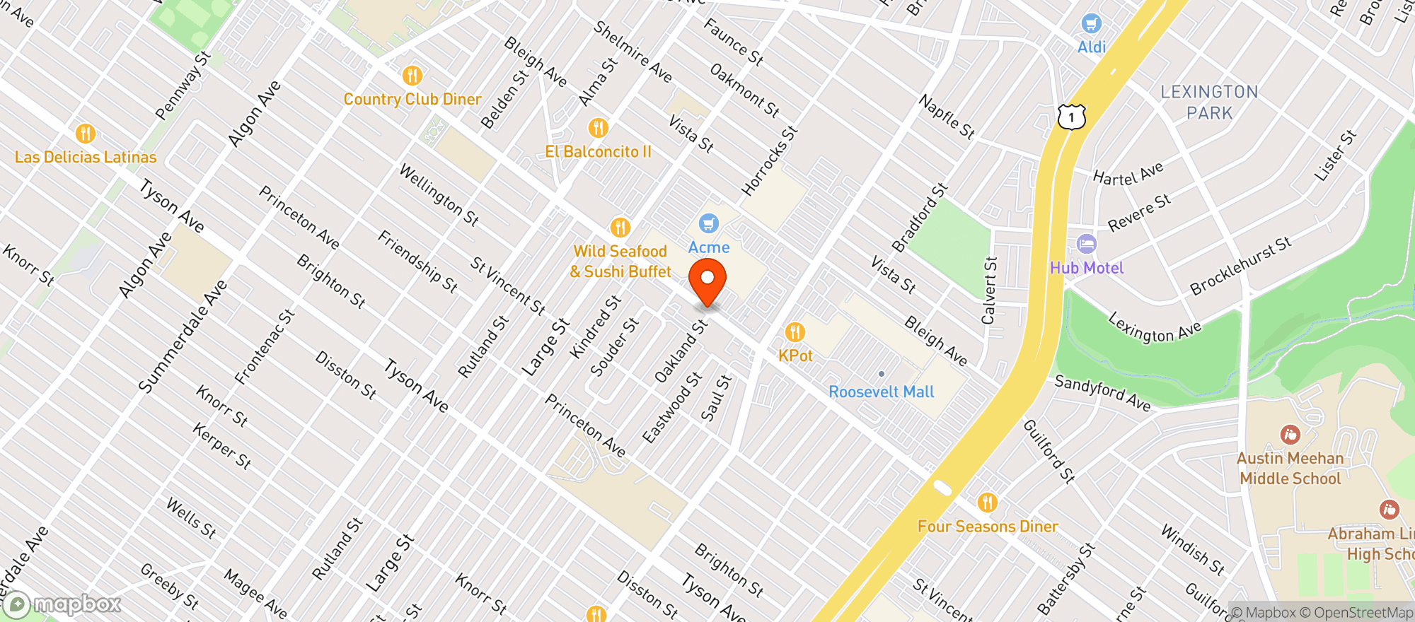 Map showing Giant Beer Garden & Eatery