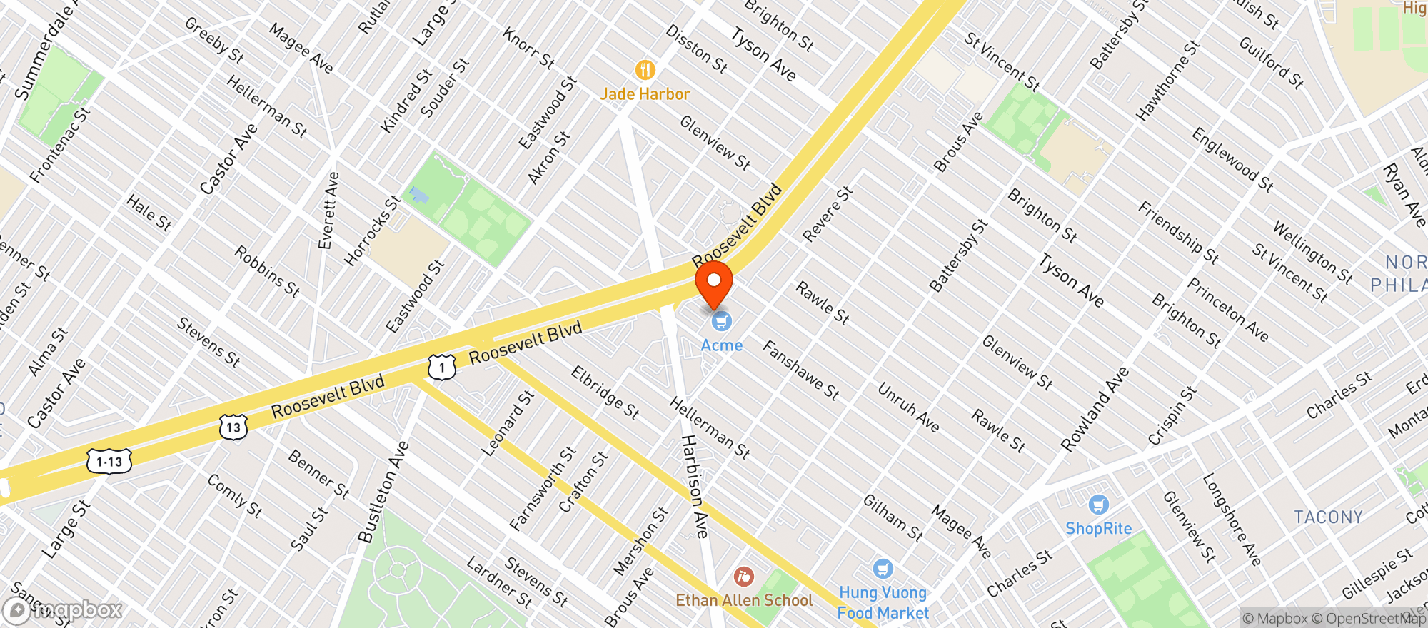 Map showing ACME MARKET #2704