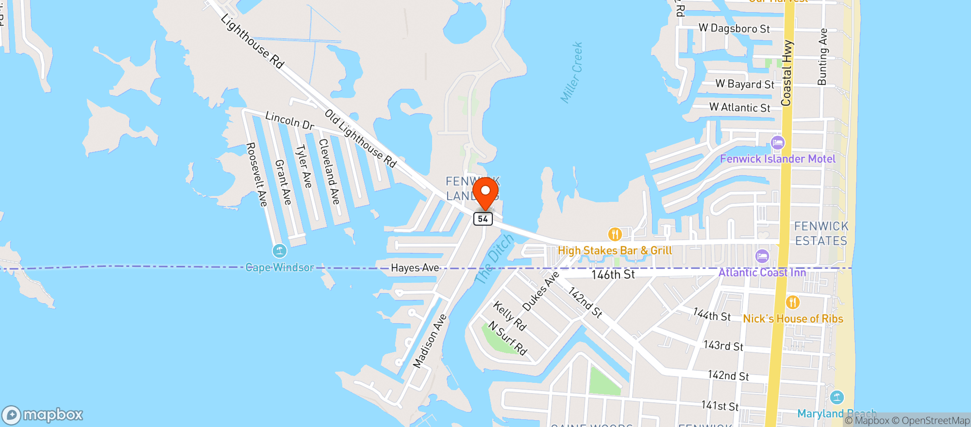 Map showing Zen Spa Fenwick