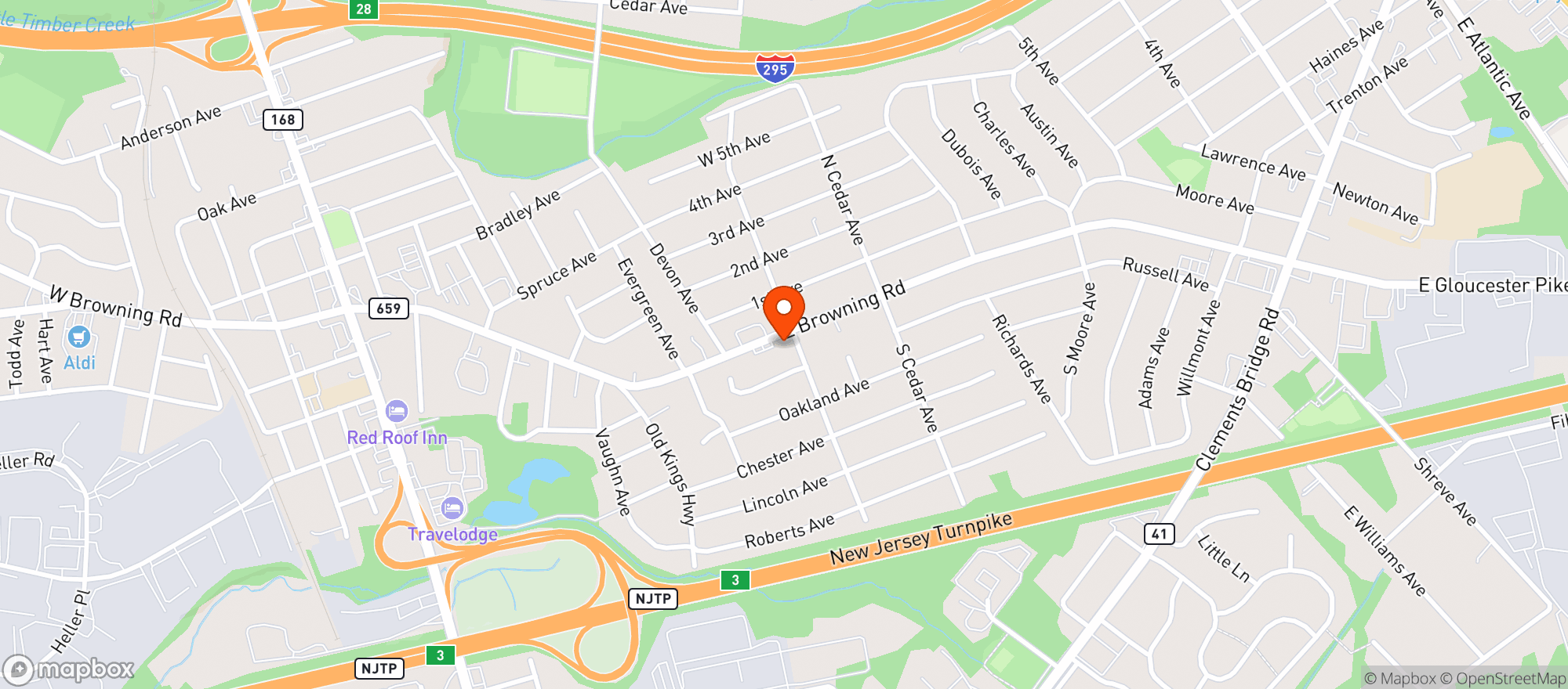 Map showing Liquor Mart (bellmawr)