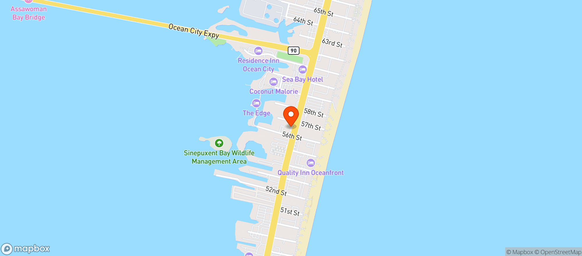 Map showing 56th street Market