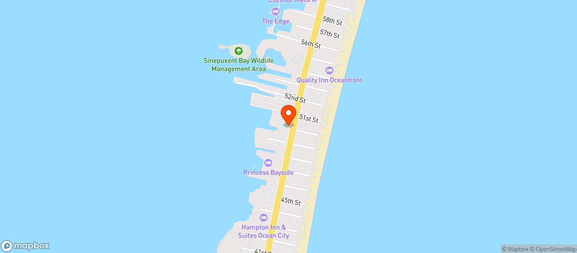 Map showing atlantic Beverage Center