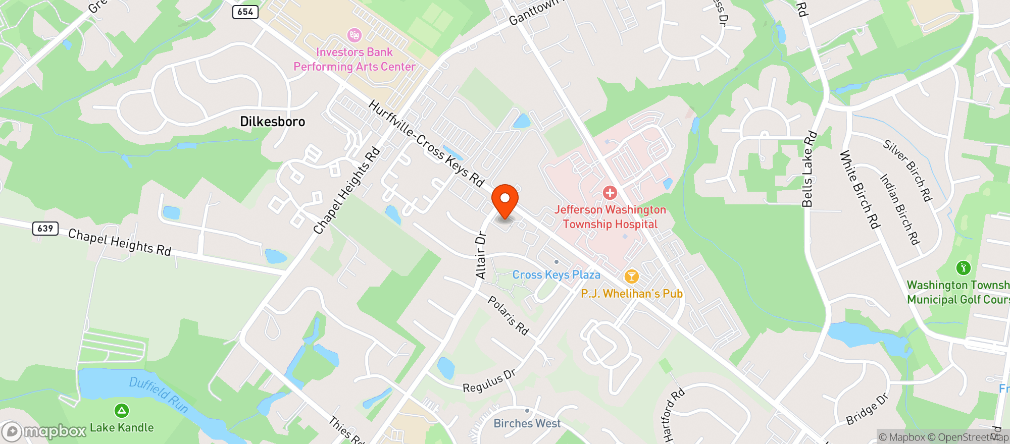 Map showing Fruiggie Juice And Bowls - Turnersville - Crosskeys Road
