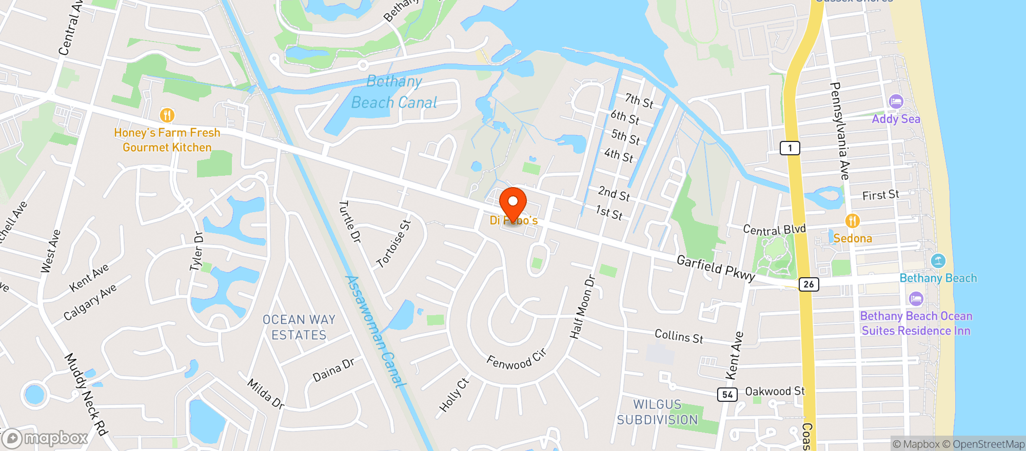 Map showing SURFIN BETTYS