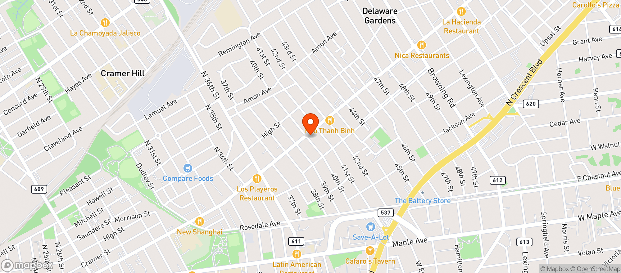 Map showing Rum Depot Lounge