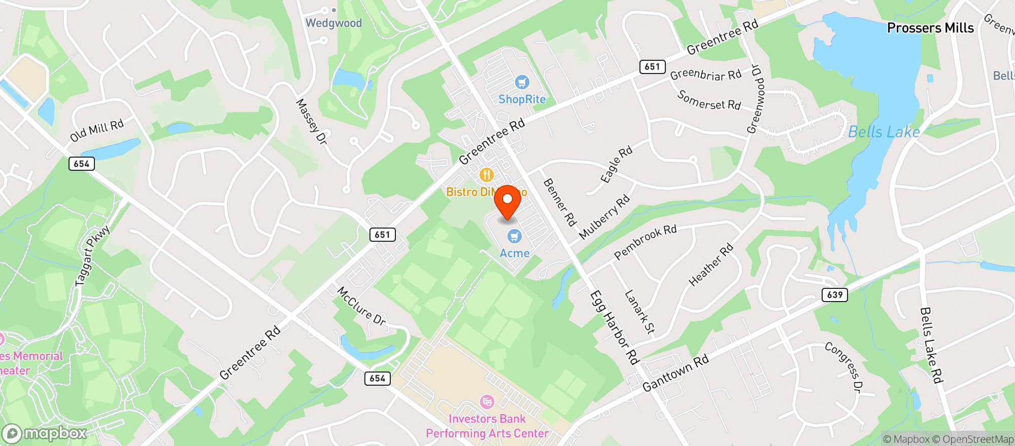 Map showing Acme Market #3994