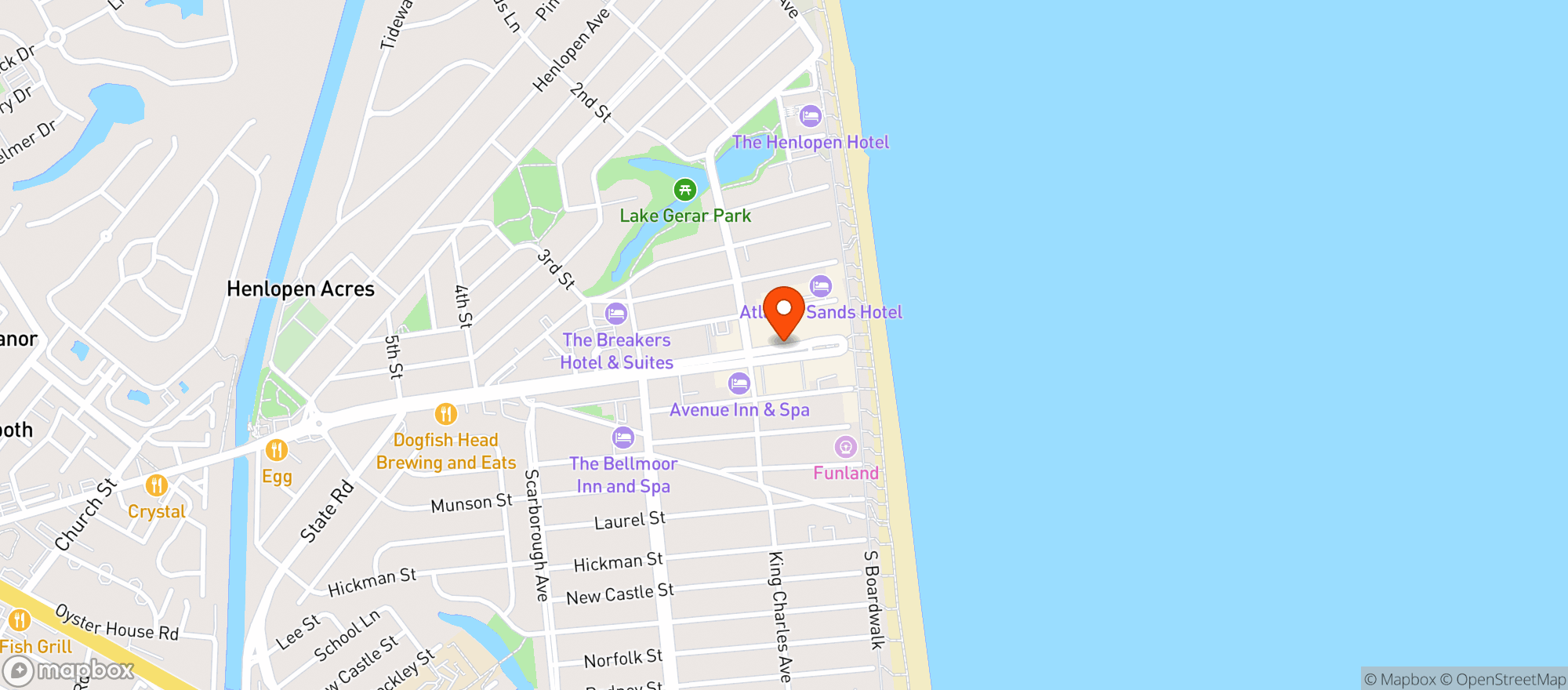 Map showing Back Porch Cafe