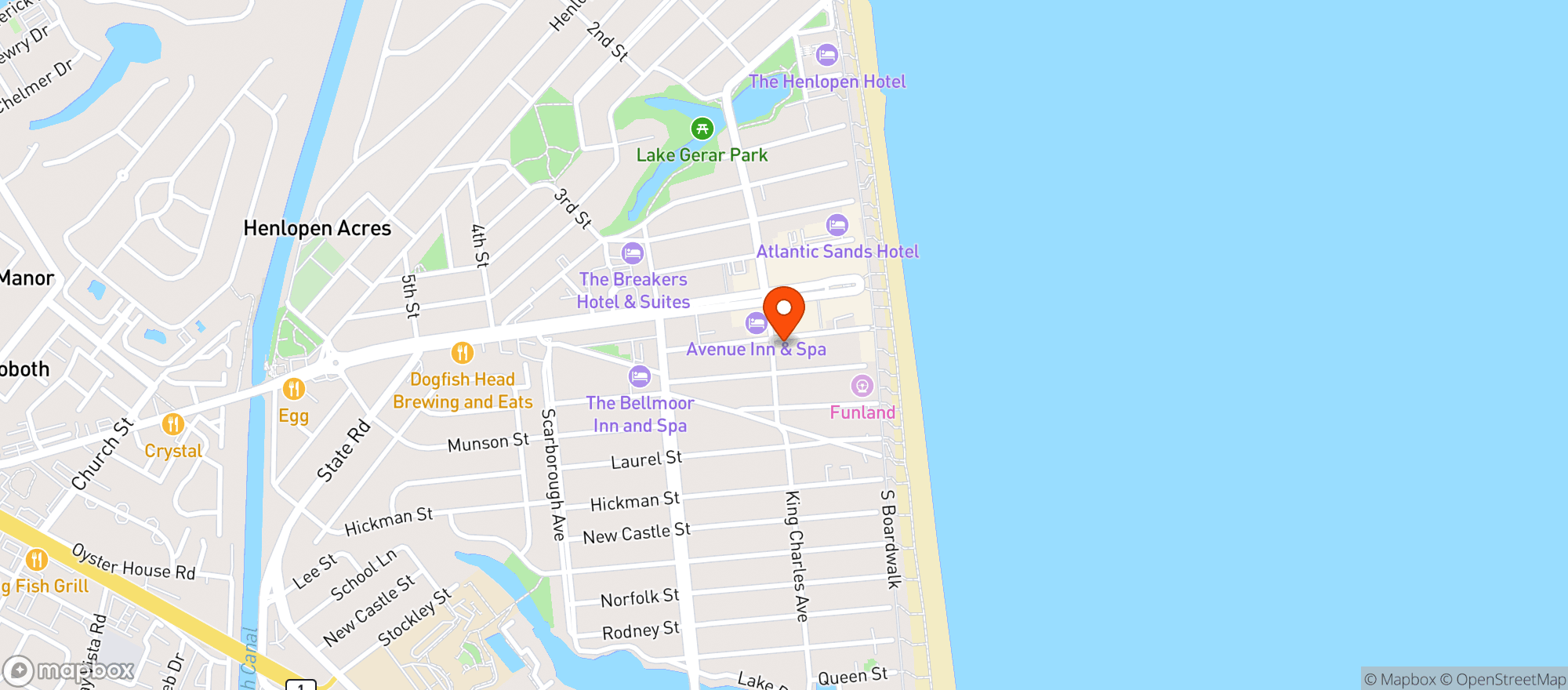 Map showing Ocean Gallery