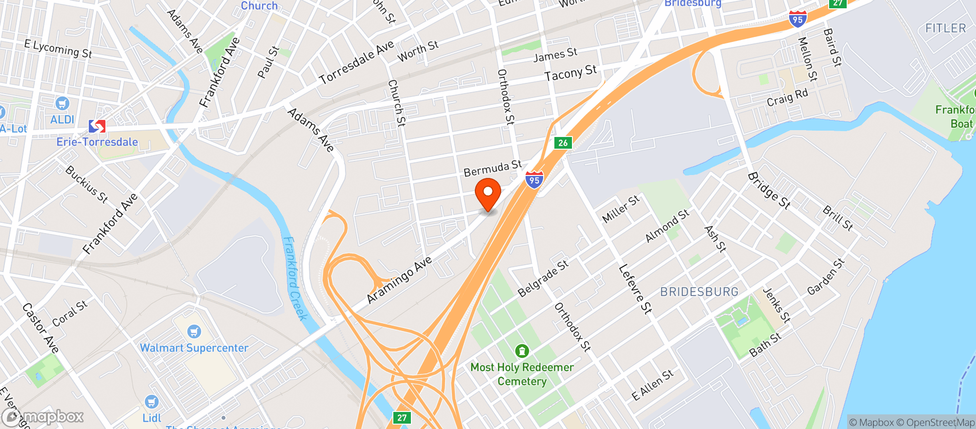 Map showing Salmon Beer Distributing