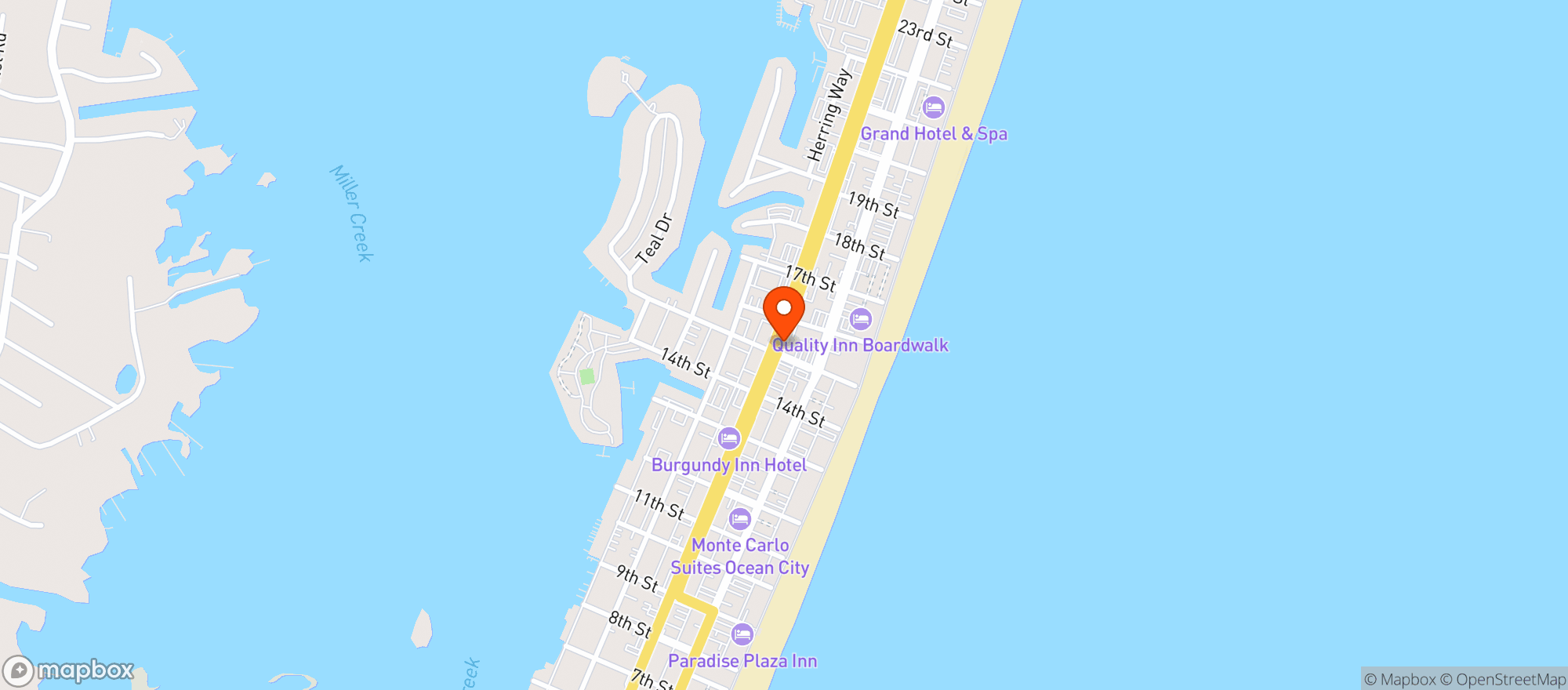 Map showing Papis Tacos