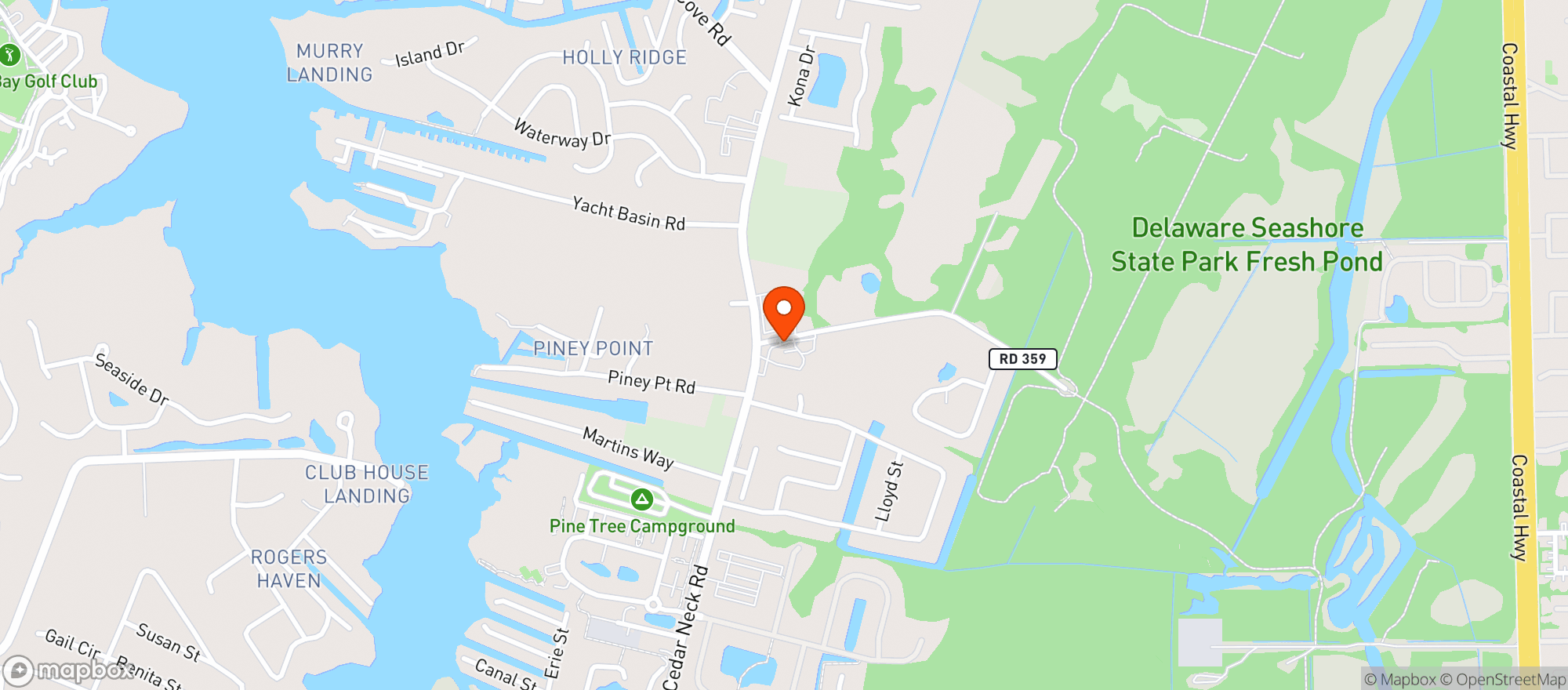 Map showing Hickman s Package Store