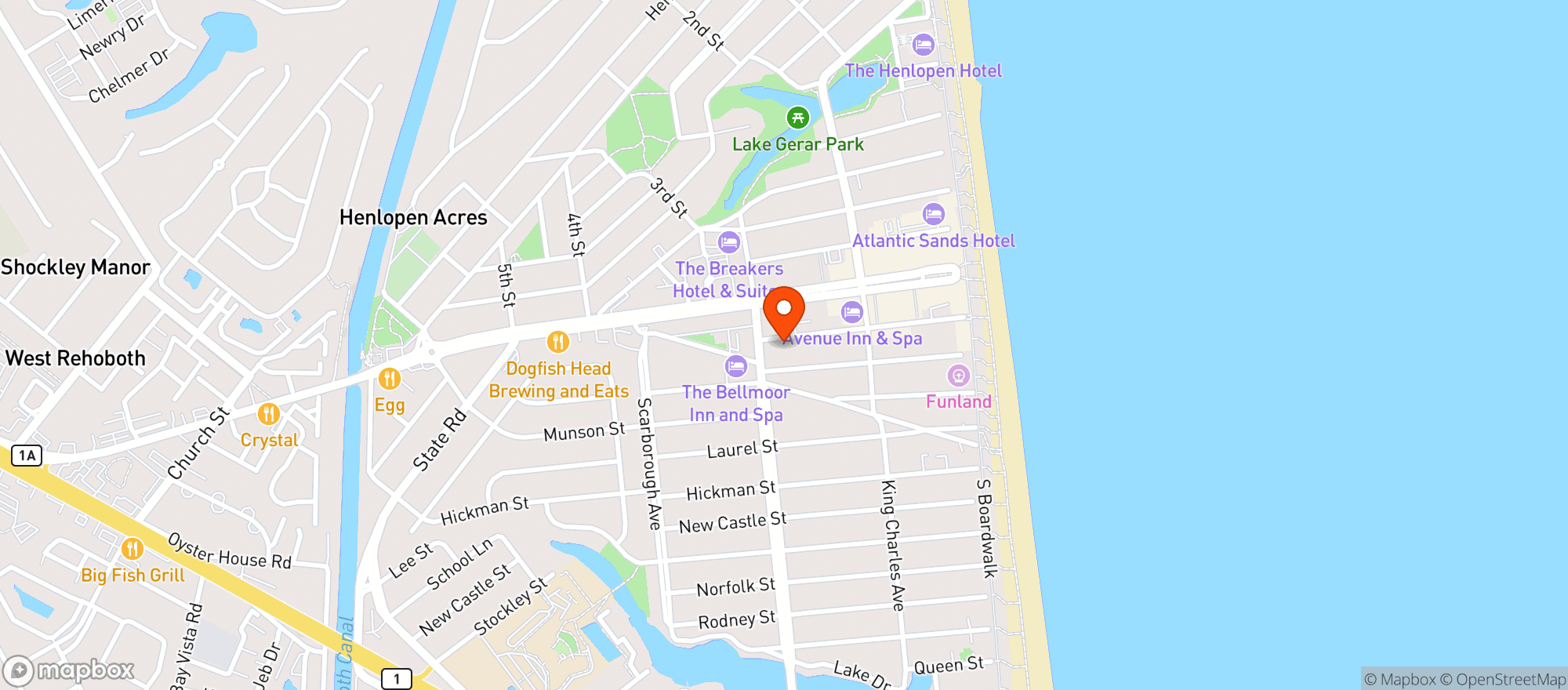 Map showing 401 Liquors