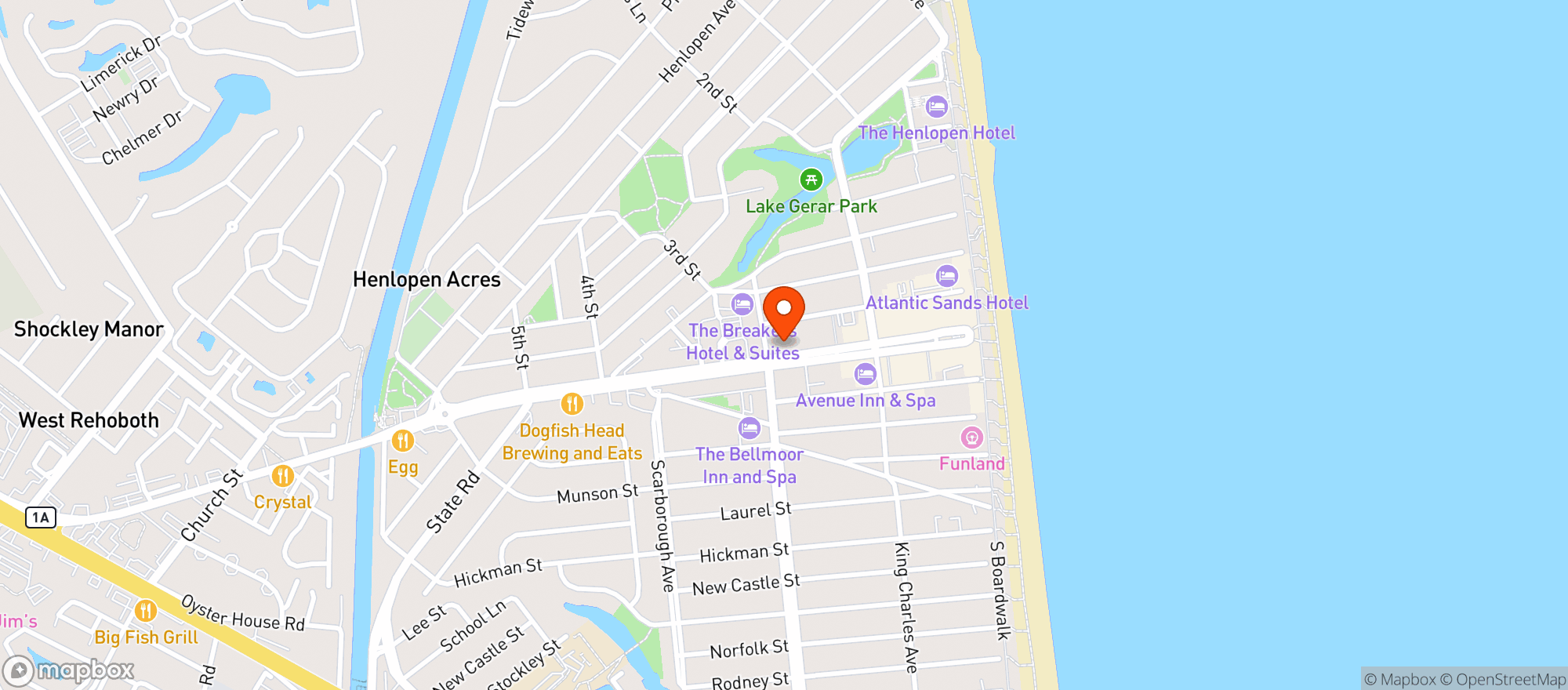 Map showing Claws Crab House