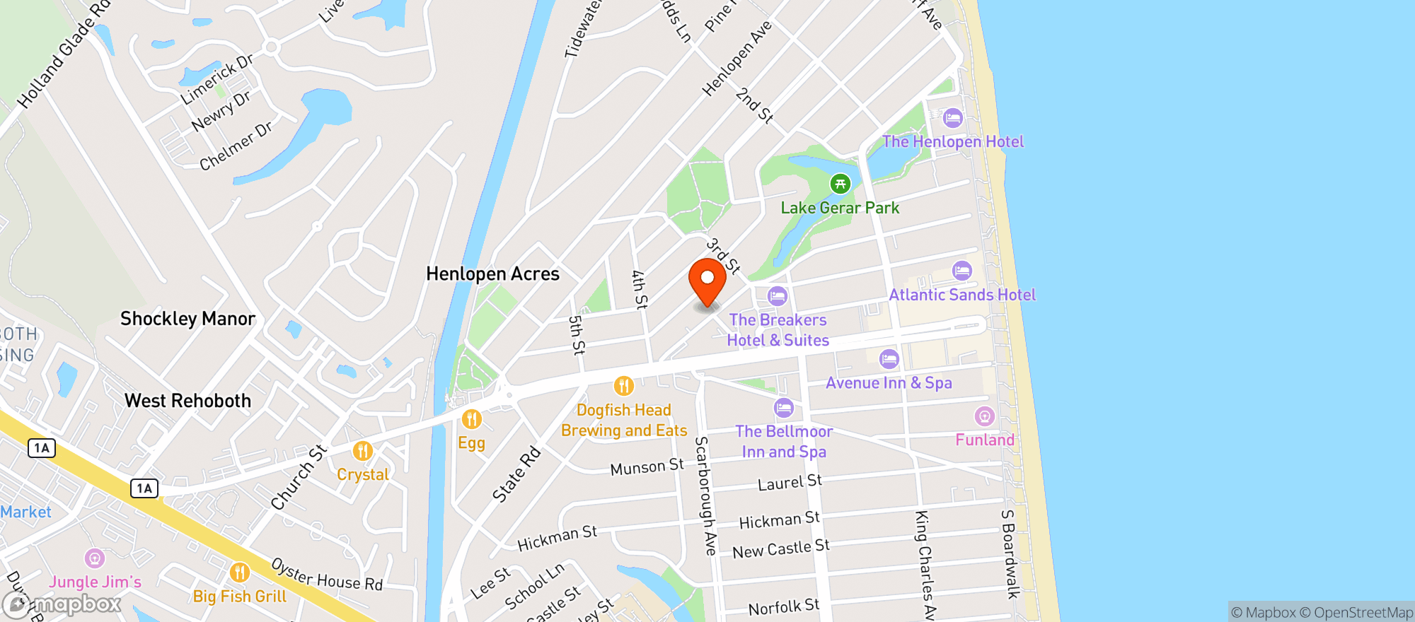 Map showing 413 Liquors