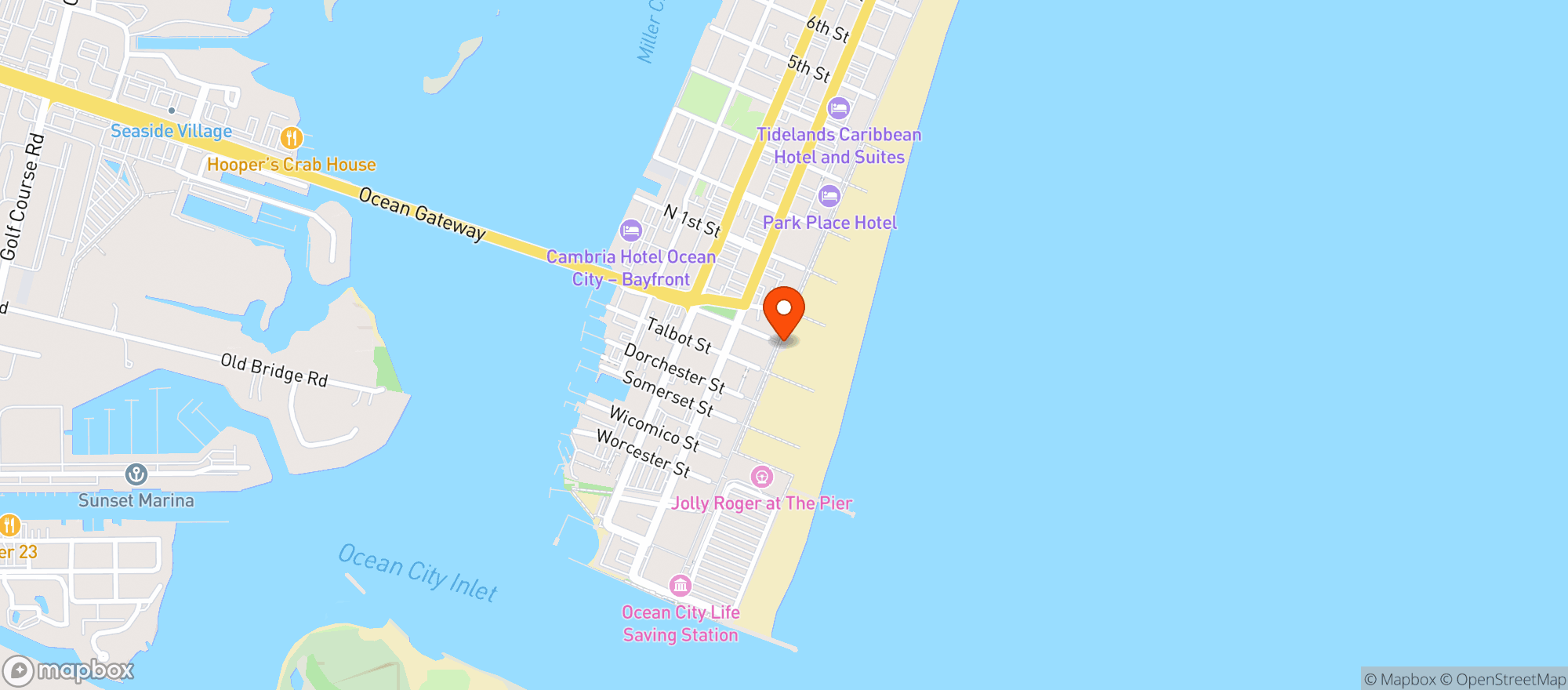 Map showing FLAMINGO COAST