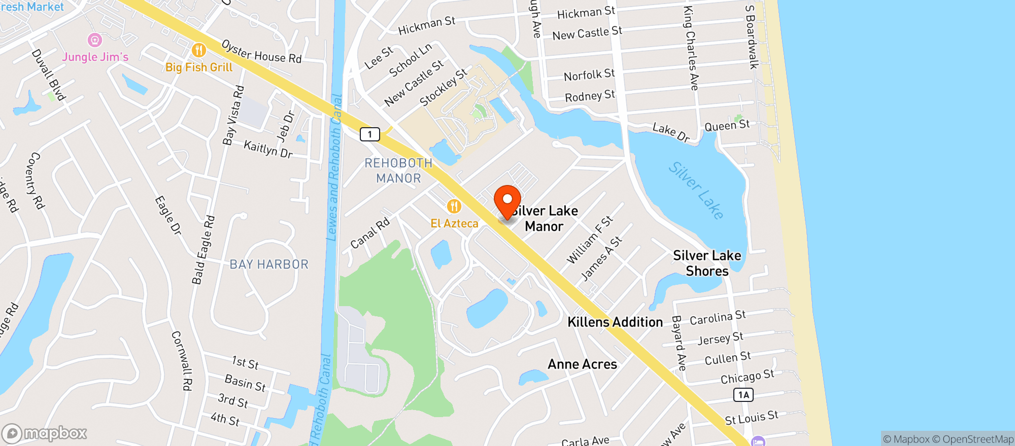 Map showing 293 Liquors