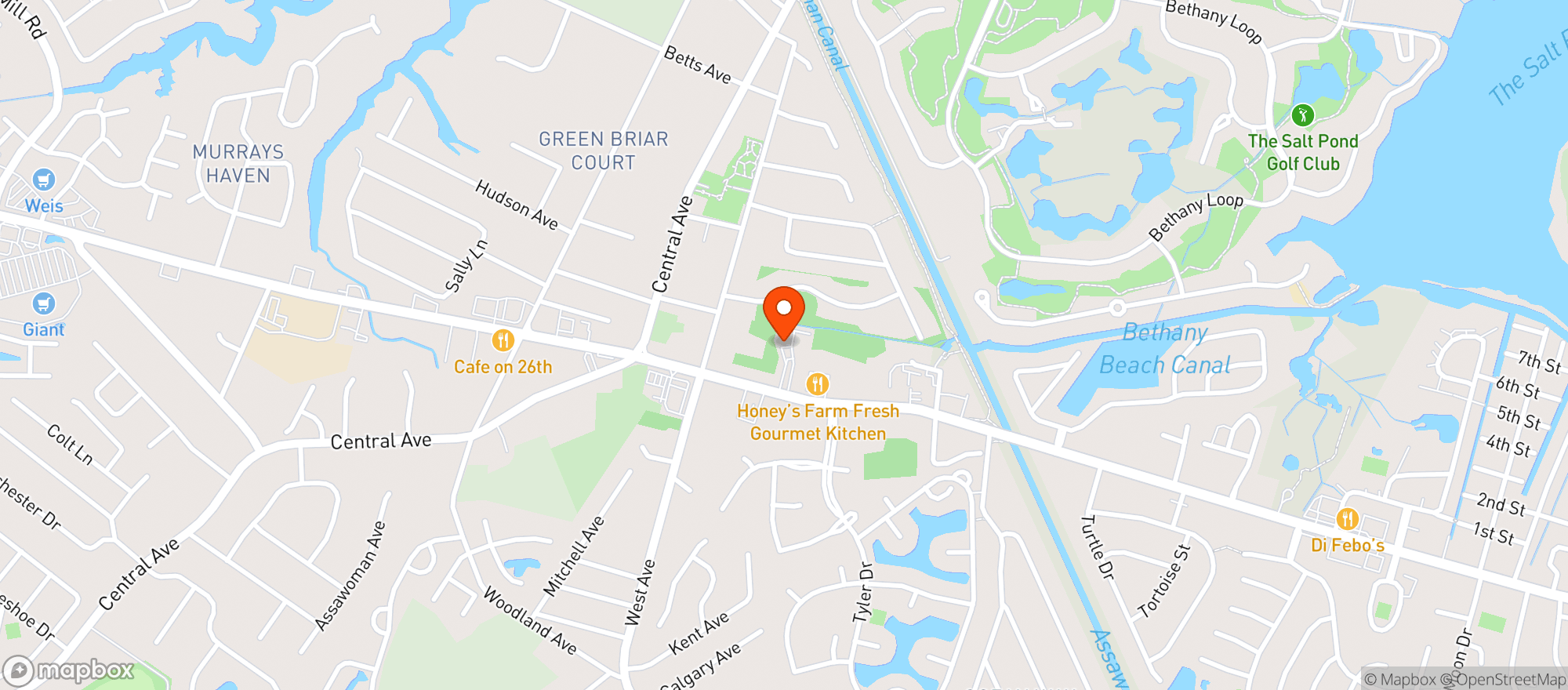 Map showing Northeast Seafood Kitchen