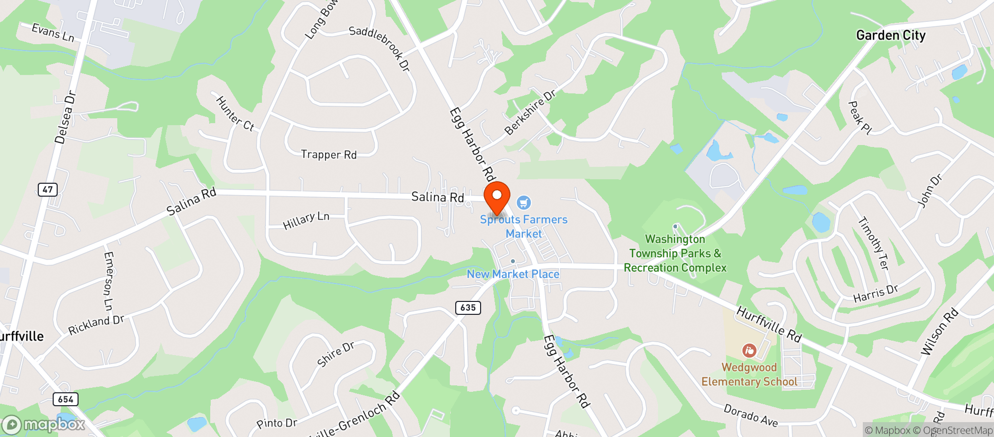 Map showing Salina Wine & Liquor