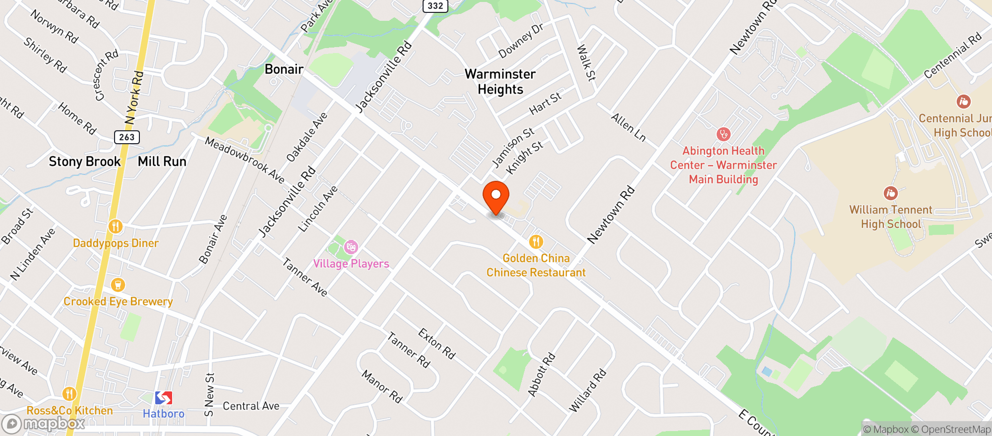 Map showing Es Irish Pub