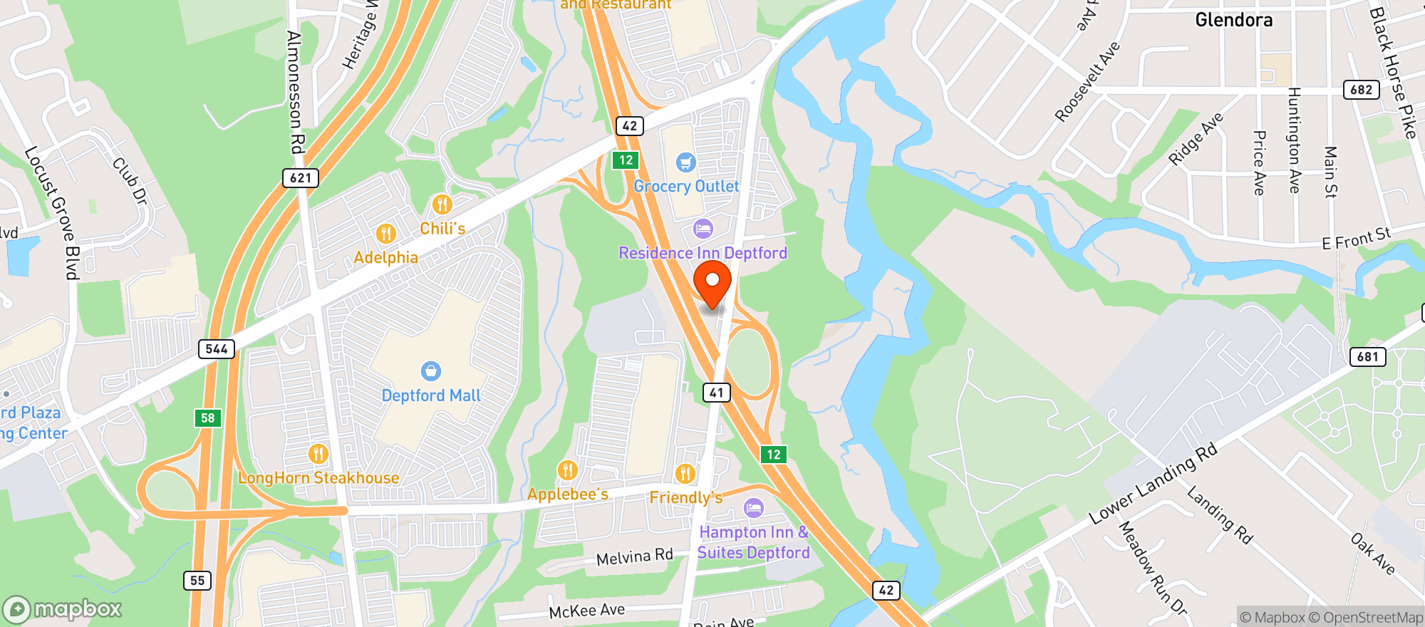 Map showing Vitamin Shoppe - Deptford