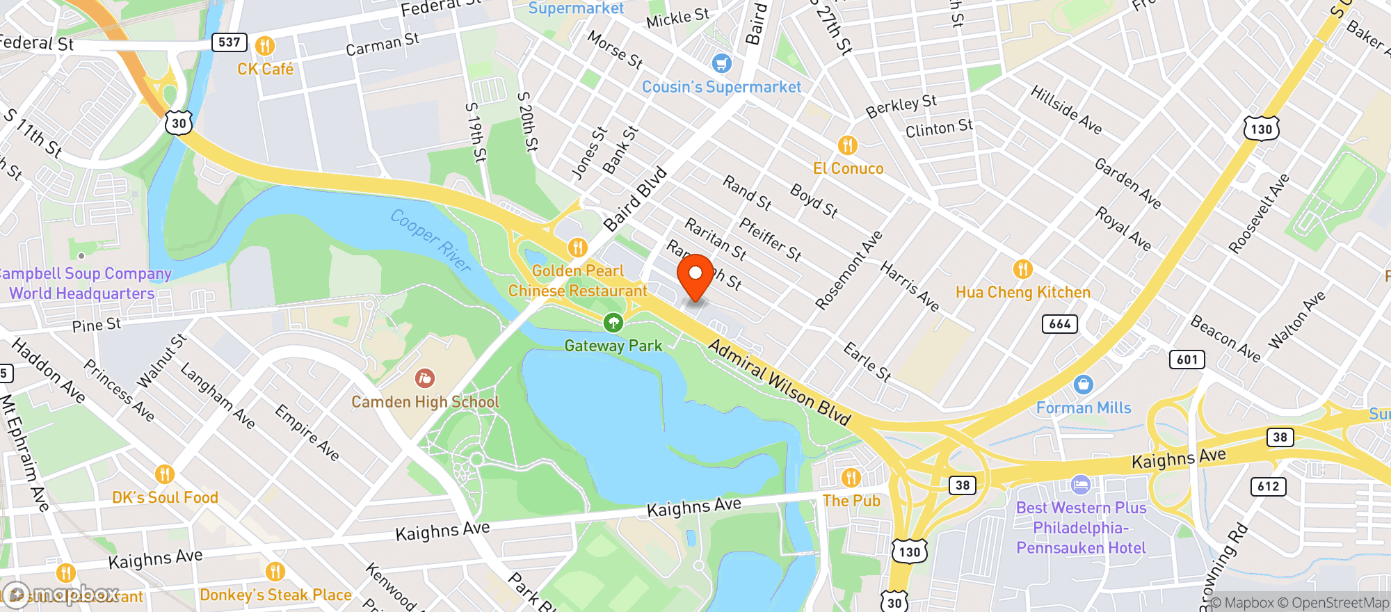 Map showing One Stop Liquor Outlet