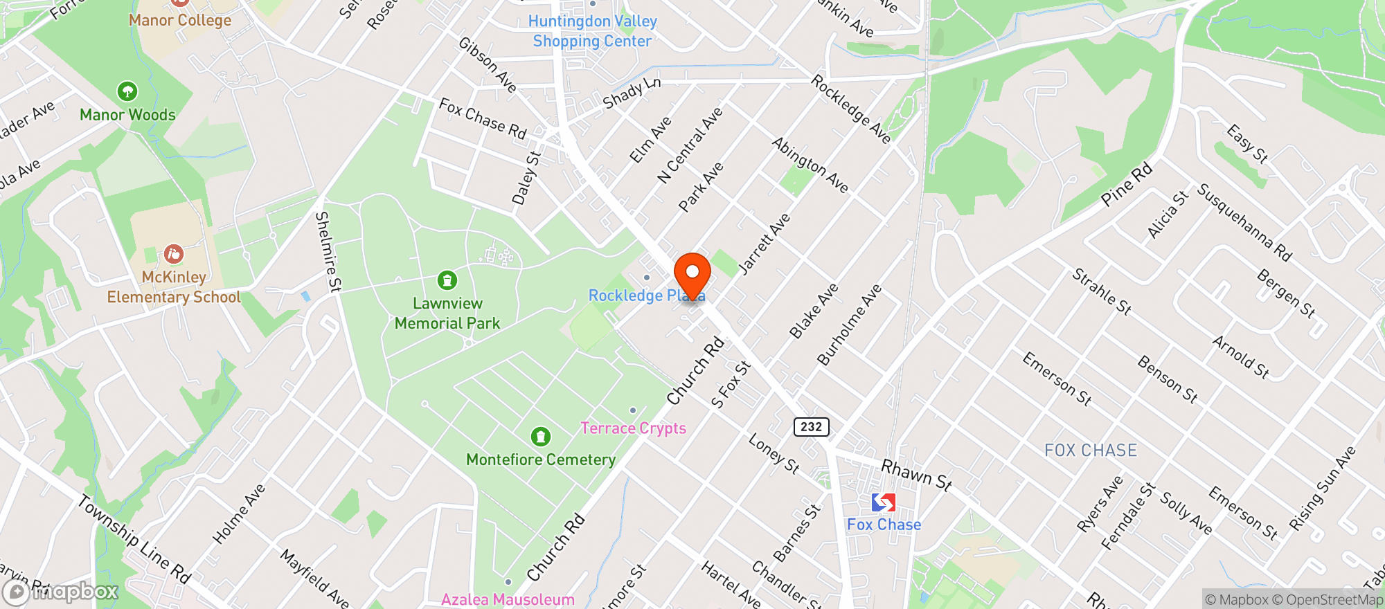 Map showing Smokkey Tokkey - Rockledge