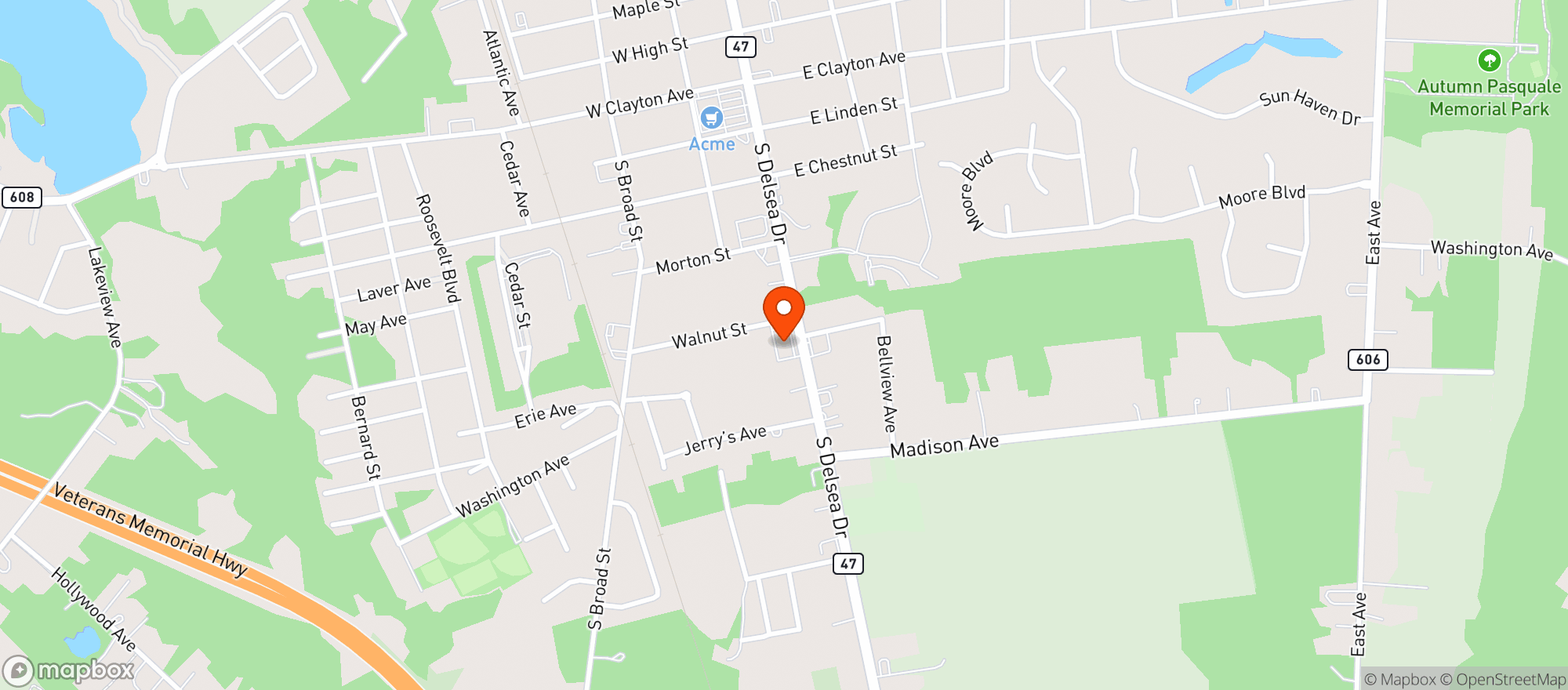 Map showing Kenny's Liquors