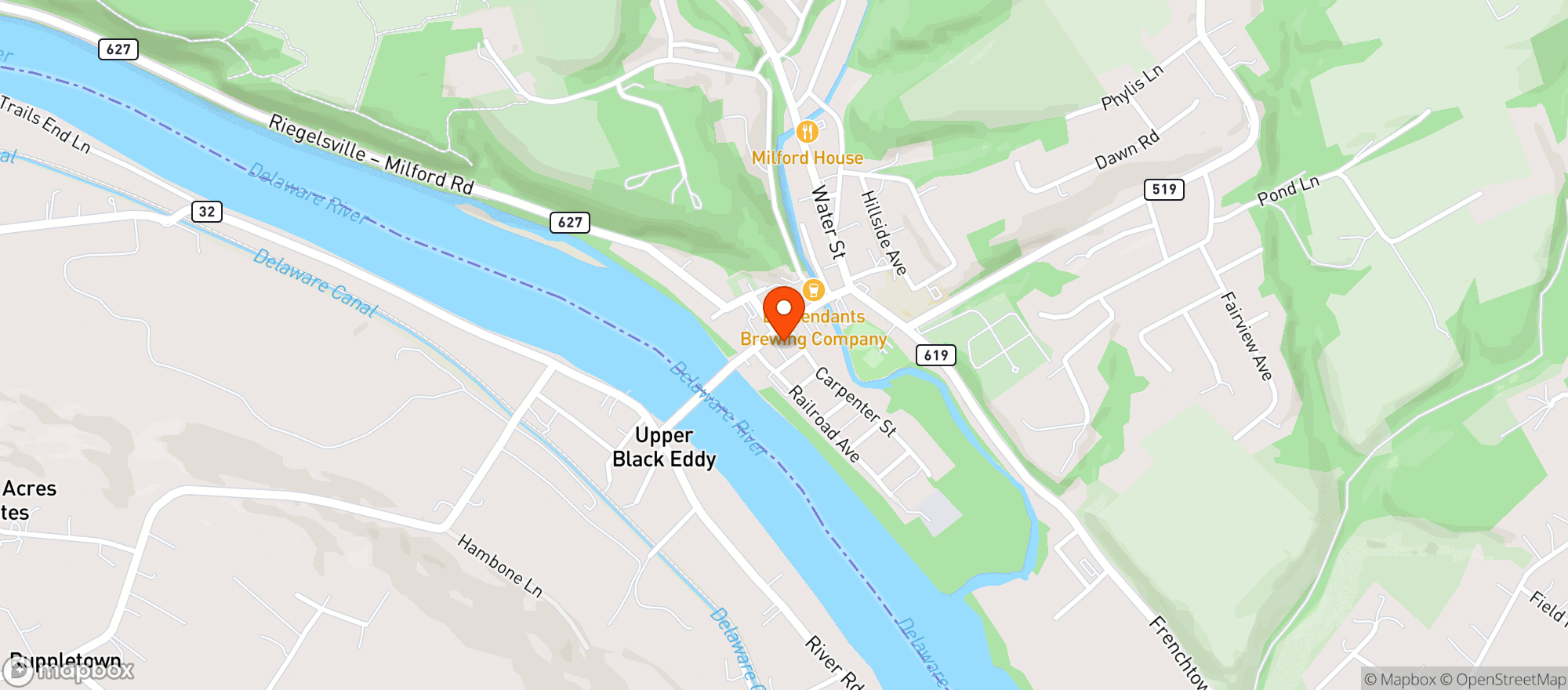 Map showing MILFORD MARKET