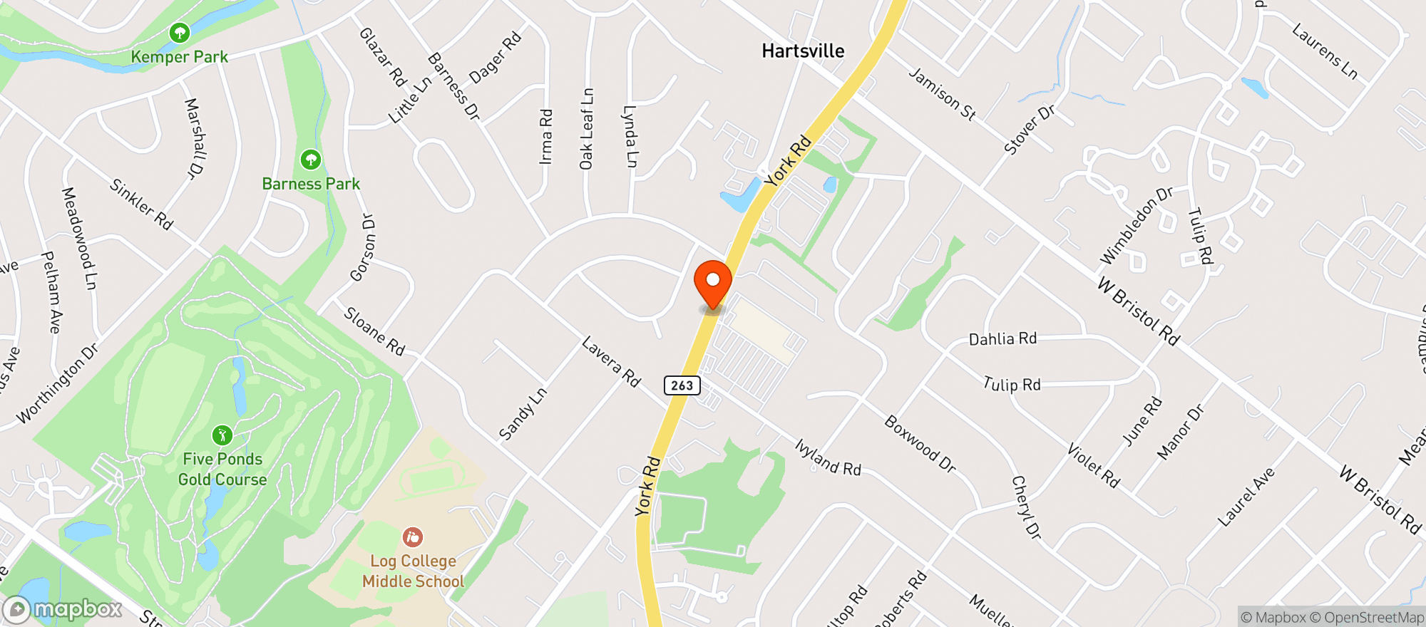 Map showing WEIS MARKET CAFE