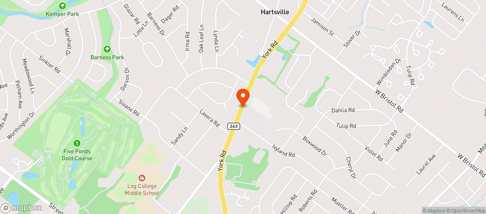 Map showing Weis Markets