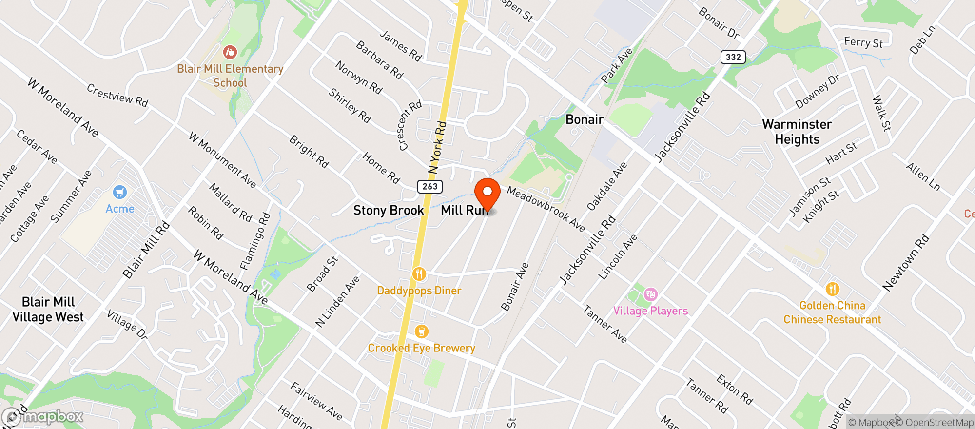 Map showing Bay Dispensary